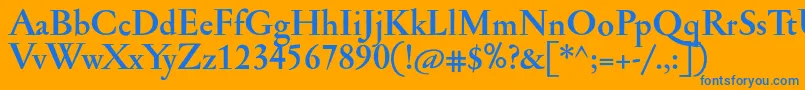 JannonantBold Font – Blue Fonts on Orange Background