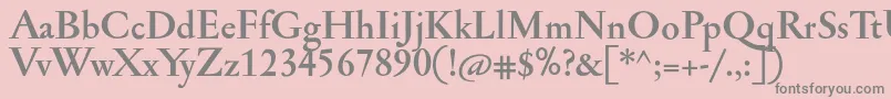 JannonantBold Font – Gray Fonts on Pink Background