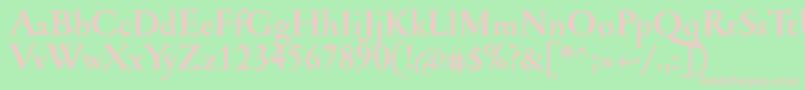 JannonantBold Font – Pink Fonts on Green Background