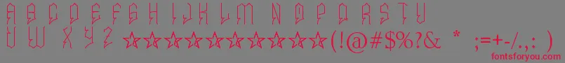 フォントMexi – 赤い文字の灰色の背景
