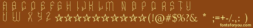 More about Mexi Font Mexi Font – Yellow Fonts on Brown Background
