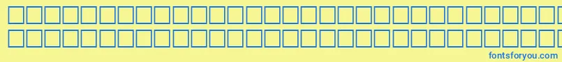 フォントHeshamAlsharqNormalTraditional – 青い文字が黄色の背景にあります。