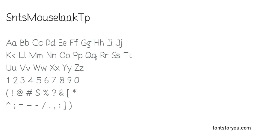 Fuente SntsMouselaakTp - alfabeto, números, caracteres especiales