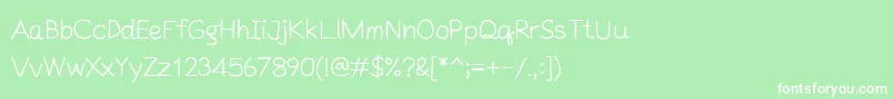 SntsMouselaakTp Font – White Fonts on Green Background