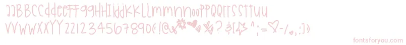 Holidaysarecoming Font – Pink Fonts on White Background