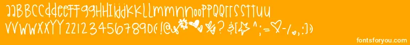 Шрифт Holidaysarecoming – белые шрифты на оранжевом фоне