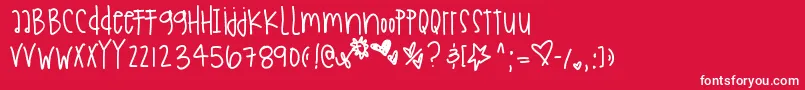 Holidaysarecoming Font – White Fonts on Red Background