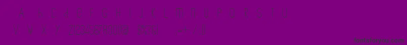 Czcionka TheCopenhagener – czarne czcionki na fioletowym tle