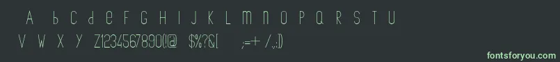 Шрифт TheCopenhagener – зелёные шрифты на чёрном фоне