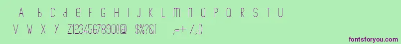 TheCopenhagener Font – Purple Fonts on Green Background