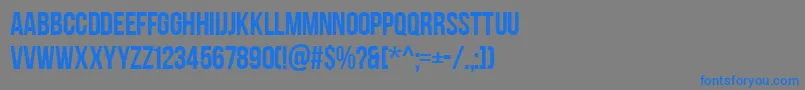 AaBebasneue Font – Blue Fonts on Gray Background
