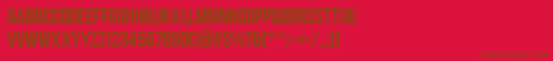 AaBebasneue Font – Brown Fonts on Red Background