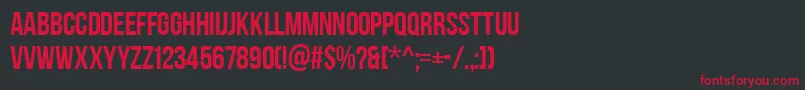 AaBebasneue Font – Red Fonts on Black Background