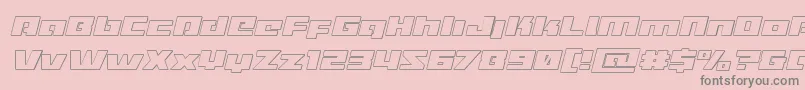 Turbochargeiutital Font – Gray Fonts on Pink Background