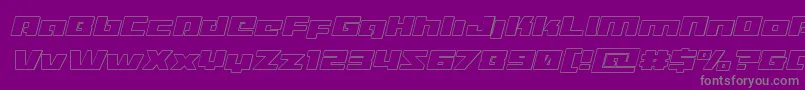 Turbochargeiutital Font – Gray Fonts on Purple Background