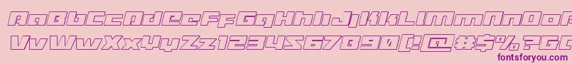 Turbochargeiutital Font – Purple Fonts on Pink Background