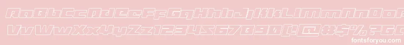 Turbochargeiutital Font – White Fonts on Pink Background