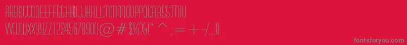 フォントMarkonVertical – 赤い背景に灰色の文字