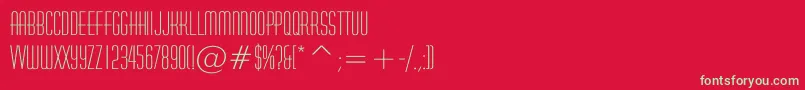 フォントMarkonVertical – 赤い背景に緑の文字