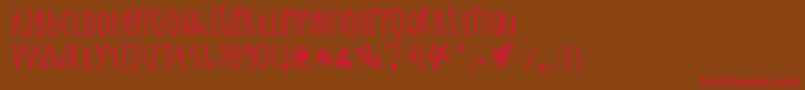 Escapades Font – Red Fonts on Brown Background