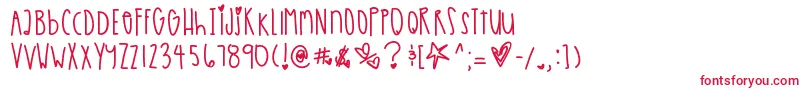 Escapades Font – Red Fonts on White Background