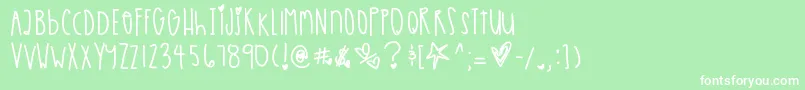 Escapades Font – White Fonts on Green Background