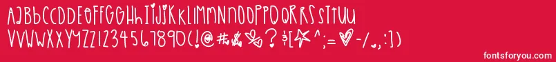 Escapades Font – White Fonts on Red Background