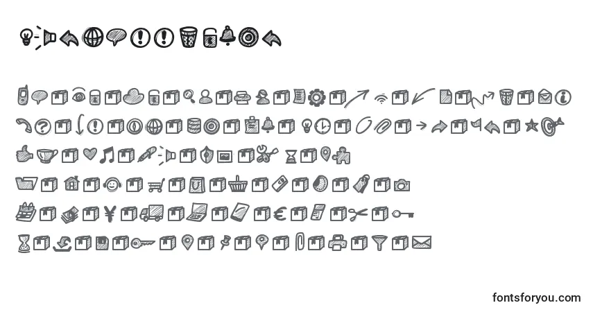 Schriftart Pwsmallicons – Alphabet, Zahlen, spezielle Symbole