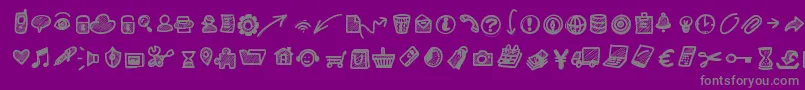 fuente Pwsmallicons – Fuentes Grises Sobre Fondo Morado