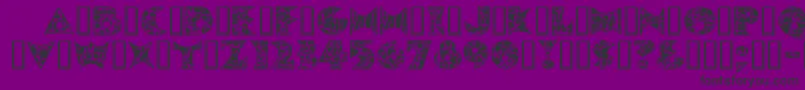 PollockMfInitials Font – Black Fonts on Purple Background