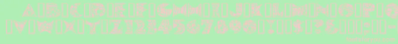 PollockMfInitials Font – Pink Fonts on Green Background
