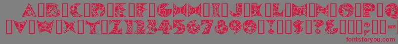 PollockMfInitials Font – Red Fonts on Gray Background