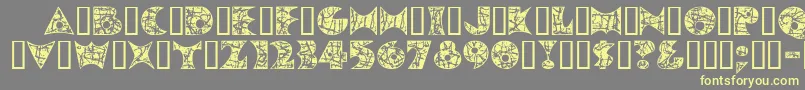 PollockMfInitials Font – Yellow Fonts on Gray Background