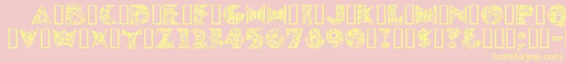 PollockMfInitials Font – Yellow Fonts on Pink Background