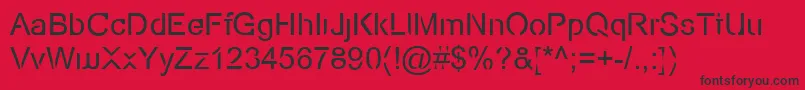 Ecov2 Font – Black Fonts on Red Background