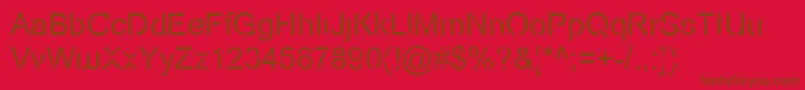 Ecov2 Font – Brown Fonts on Red Background