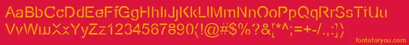 Ecov2 Font – Orange Fonts on Red Background
