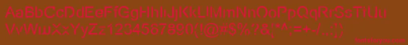 Ecov2 Font – Red Fonts on Brown Background