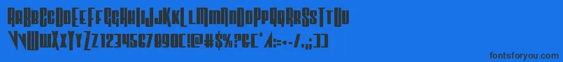 Vindicatorcond Font – Black Fonts on Blue Background