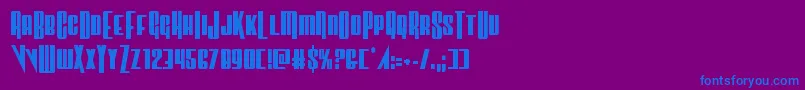 Vindicatorcond Font – Blue Fonts on Purple Background