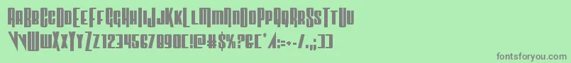 Vindicatorcond Font – Gray Fonts on Green Background