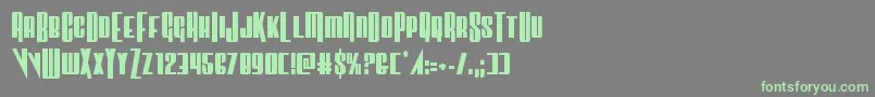 Vindicatorcond Font – Green Fonts on Gray Background