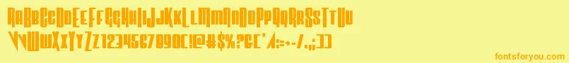Vindicatorcond Font – Orange Fonts on Yellow Background