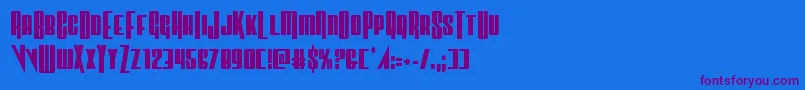 Vindicatorcond Font – Purple Fonts on Blue Background