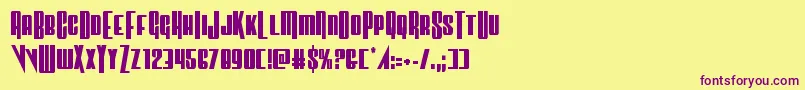 Vindicatorcond Font – Purple Fonts on Yellow Background