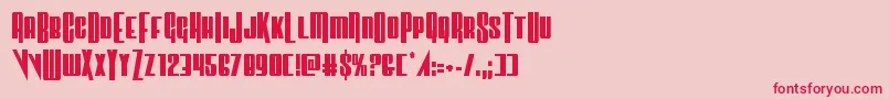 Vindicatorcond Font – Red Fonts on Pink Background