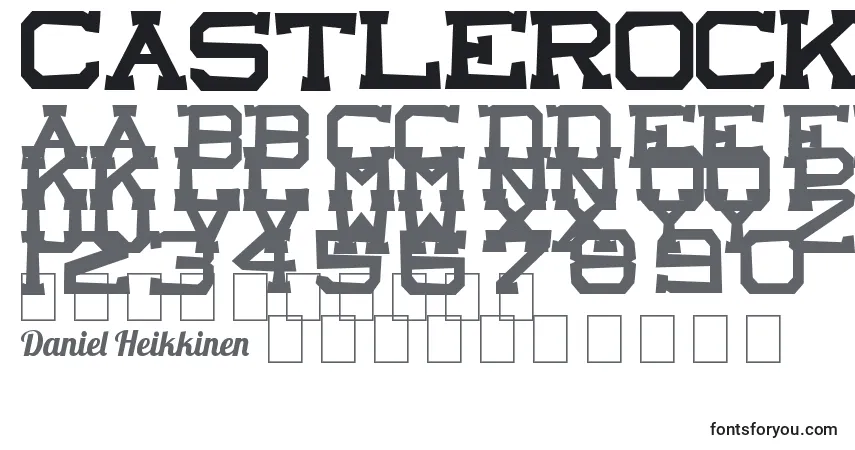 Schriftart CastleRock – Alphabet, Zahlen, spezielle Symbole