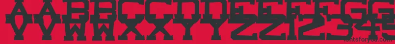 CastleRock Font – Black Fonts on Red Background