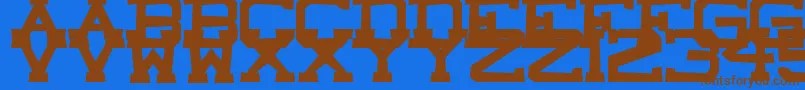 CastleRock Font – Brown Fonts on Blue Background