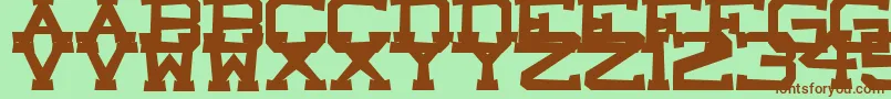 CastleRock Font – Brown Fonts on Green Background